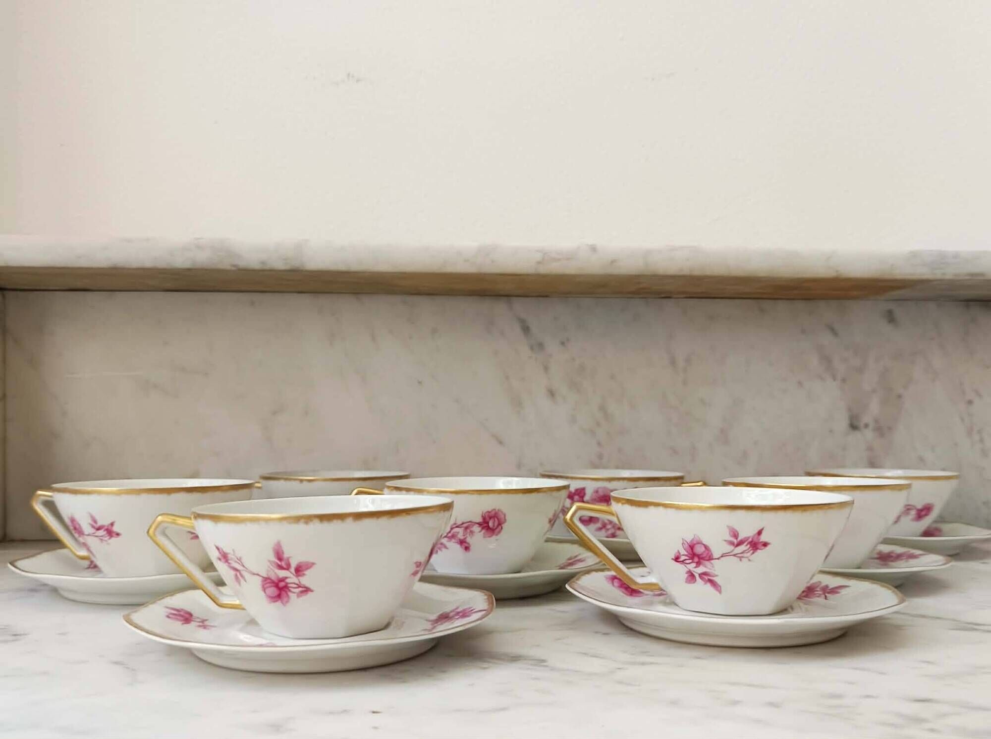 Limoges porcelain tea service Haviland Art Nouveau