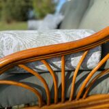 Banquette rotin 3 places