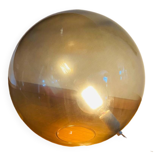 Large smoked glass globe blade
