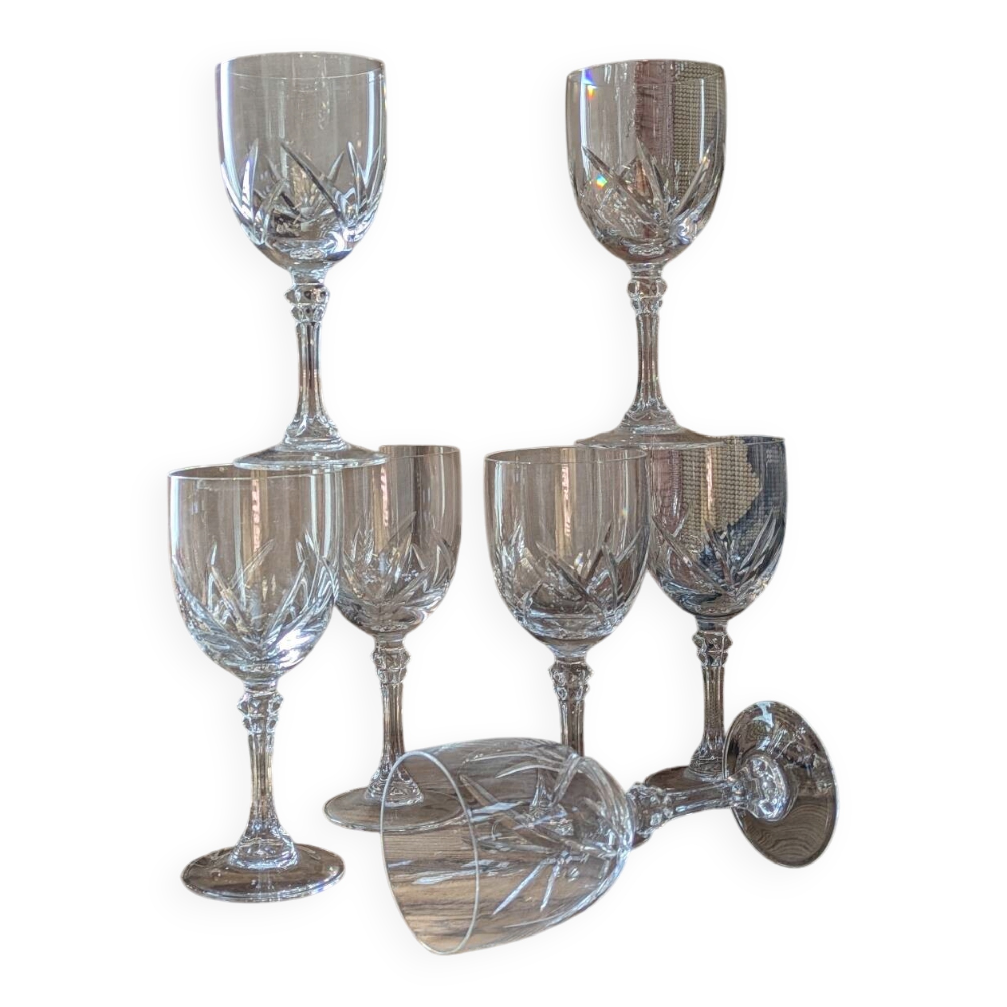 Crystal footed glasses