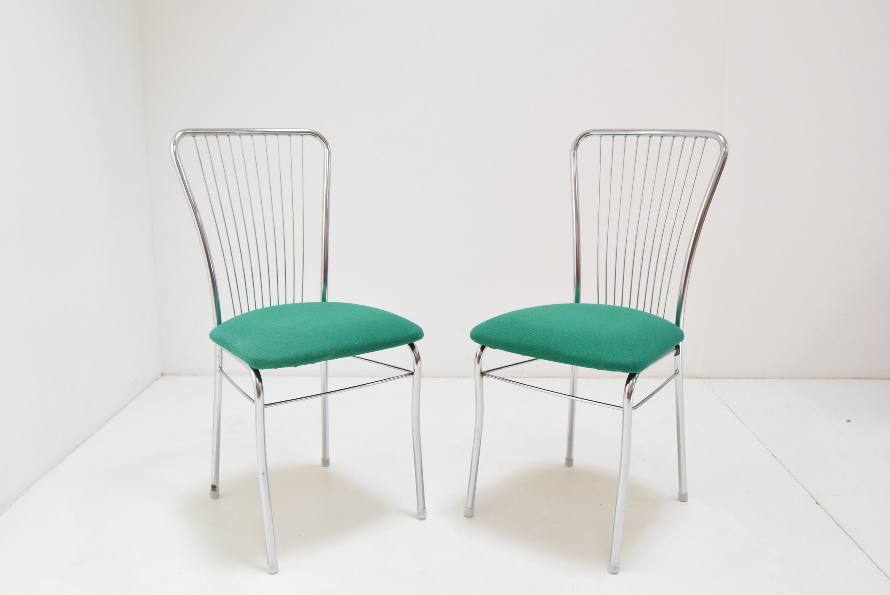Pair of Mid-century Chrome Chairs,Nowy Styl,circa 1980's.