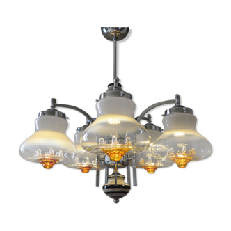 Original 1970's Vintage Mazzega Murano Chandelier