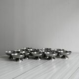 12 coupelles sur pied en inox style Letang Remy