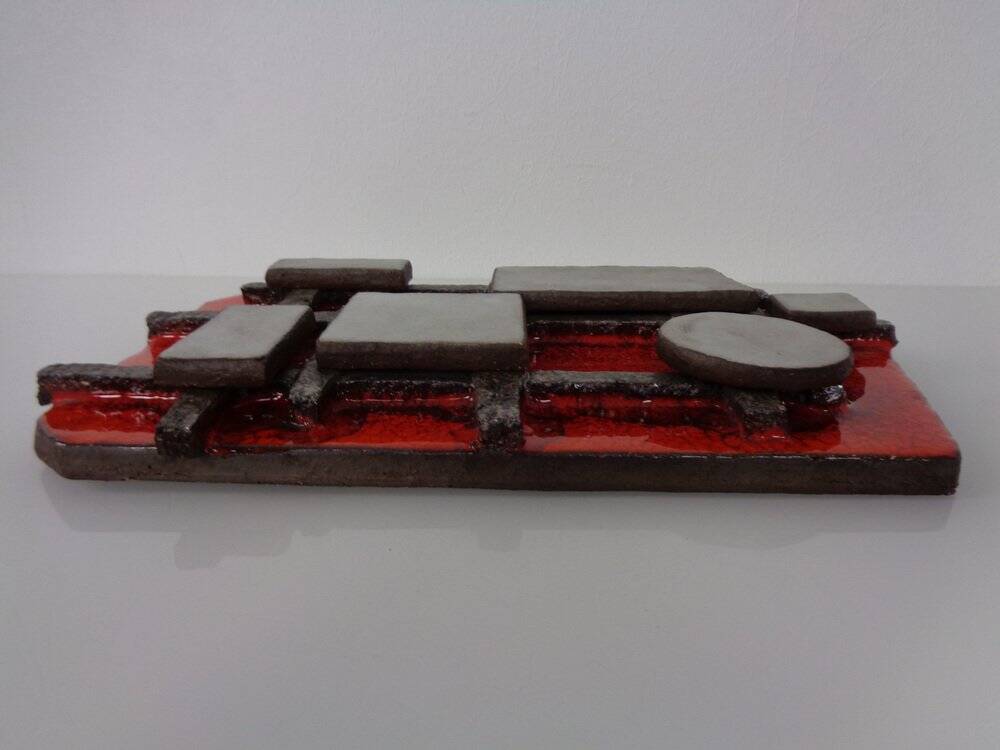 Brutalist ceramic wall panel from Krösselbach, Germany, 1960s