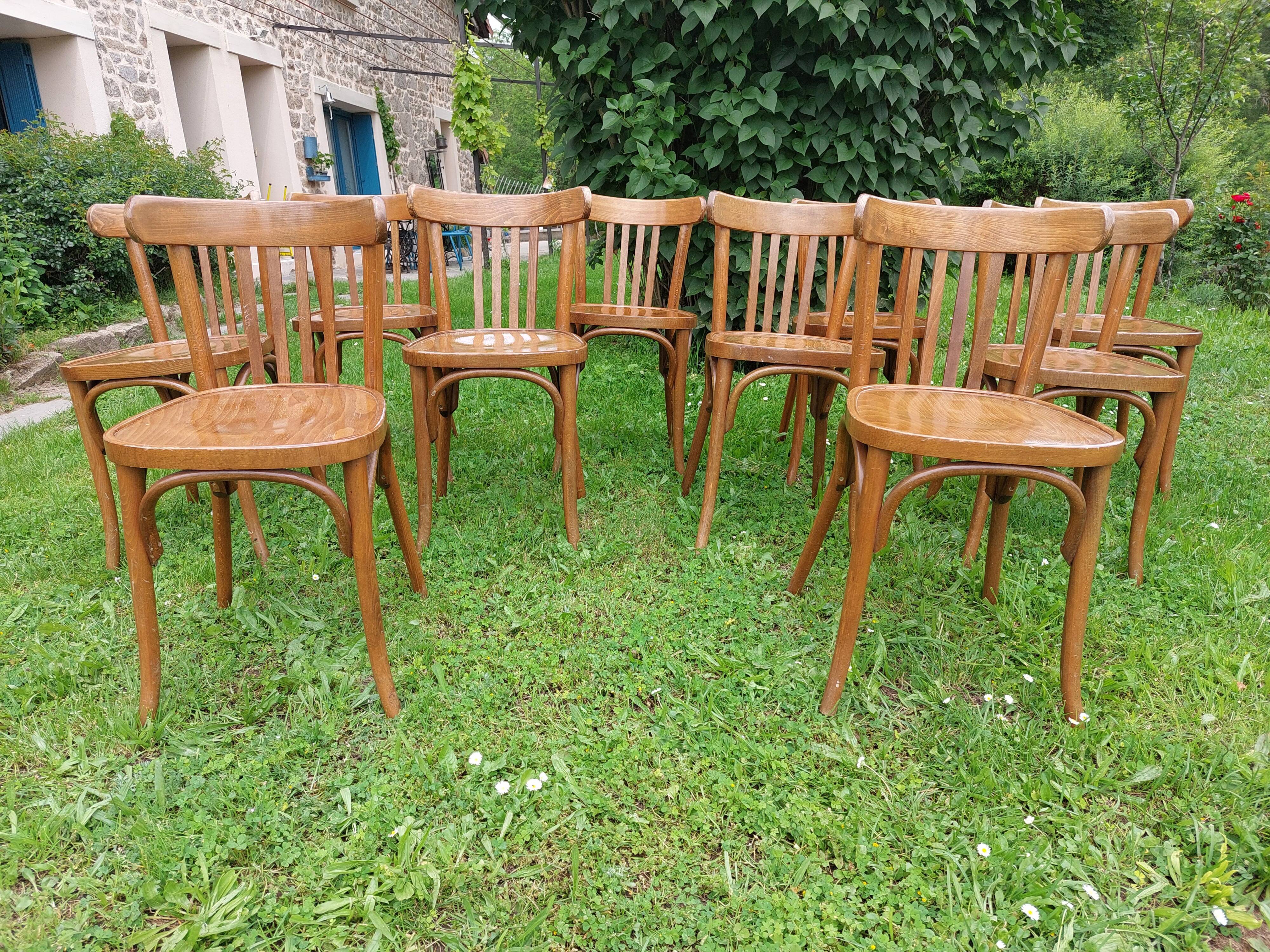10 Baumann style bistro chairs