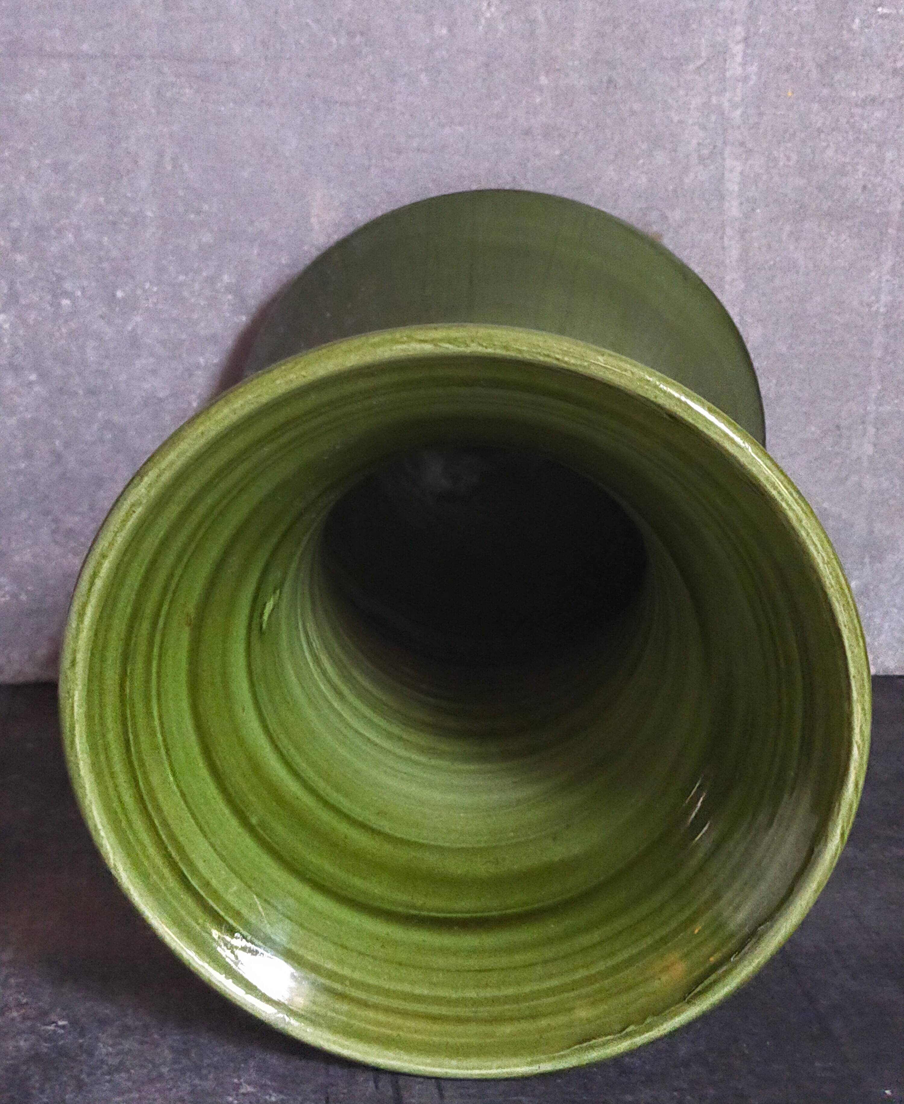 Vintage ceramic diabolo vase from the 1950s