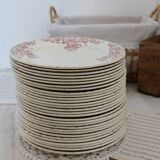 6 Louis XV Boulenger Choisy Le Roi iron earth flat plates, early 20th century