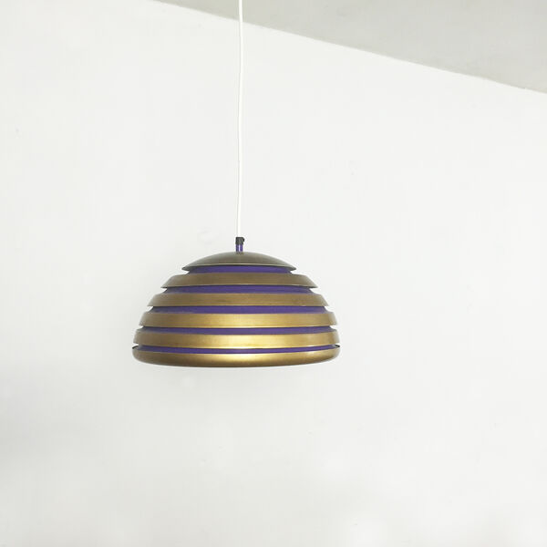 Modernist Scandinavian Metal Hanging Lamp In Copper And Purple, 1960 S   Midcentury Modern. Wall Lamp