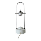 Adjustable desk lamp, chrome and metal, 1980s.