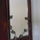 Designer mirror with gray metal surround 89x37cm