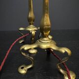 Paire de lampes Pullman en laiton Faraday & Son vers 1910