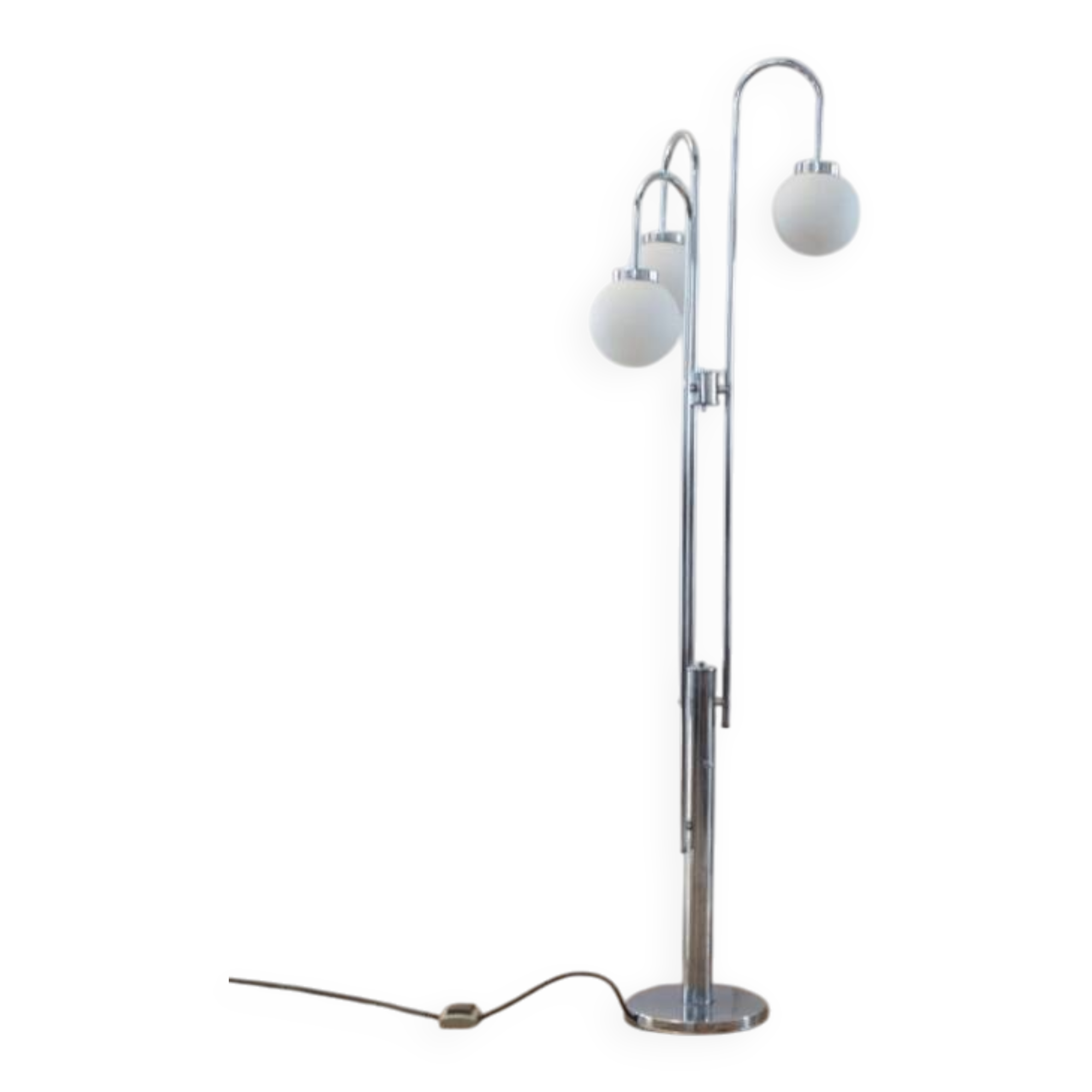 Lampadaire chrome année 70