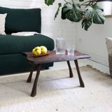 Mid Century Table d'appoint Tabouret de fleur Banc de fleur Tabouret Table basse en bois massif Brut