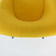 Vintage polish armchair shell, fully renovated, 1960s, fabric, chrome