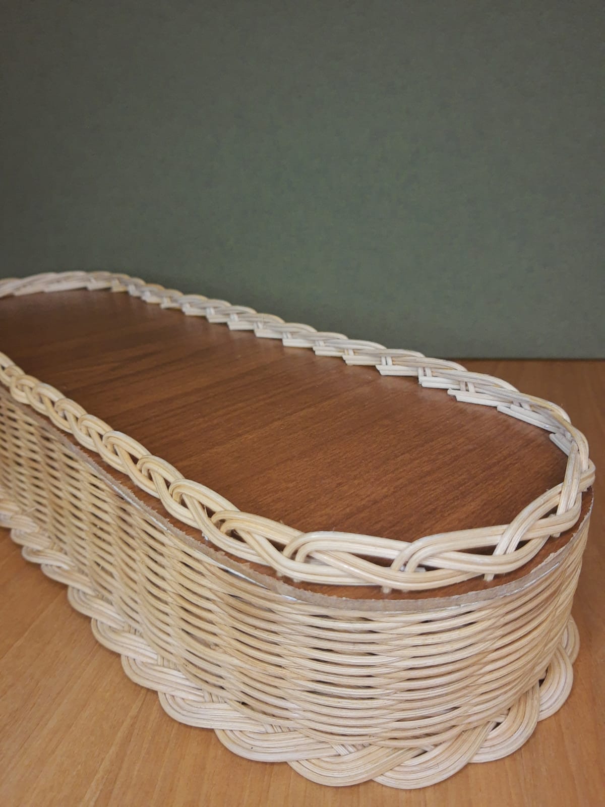 Rattan pan pattern vintage flowers