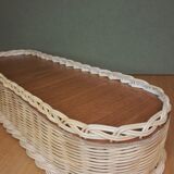 Rattan pan pattern vintage flowers