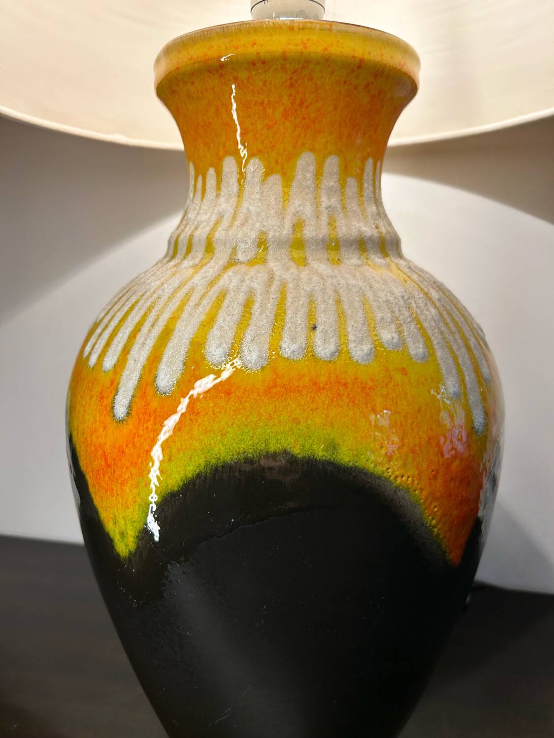 Grande lampe années 70 ceramique W.Germany