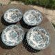 4 deep plates Enoch Wedgwood Asiatic Pheasants antique
