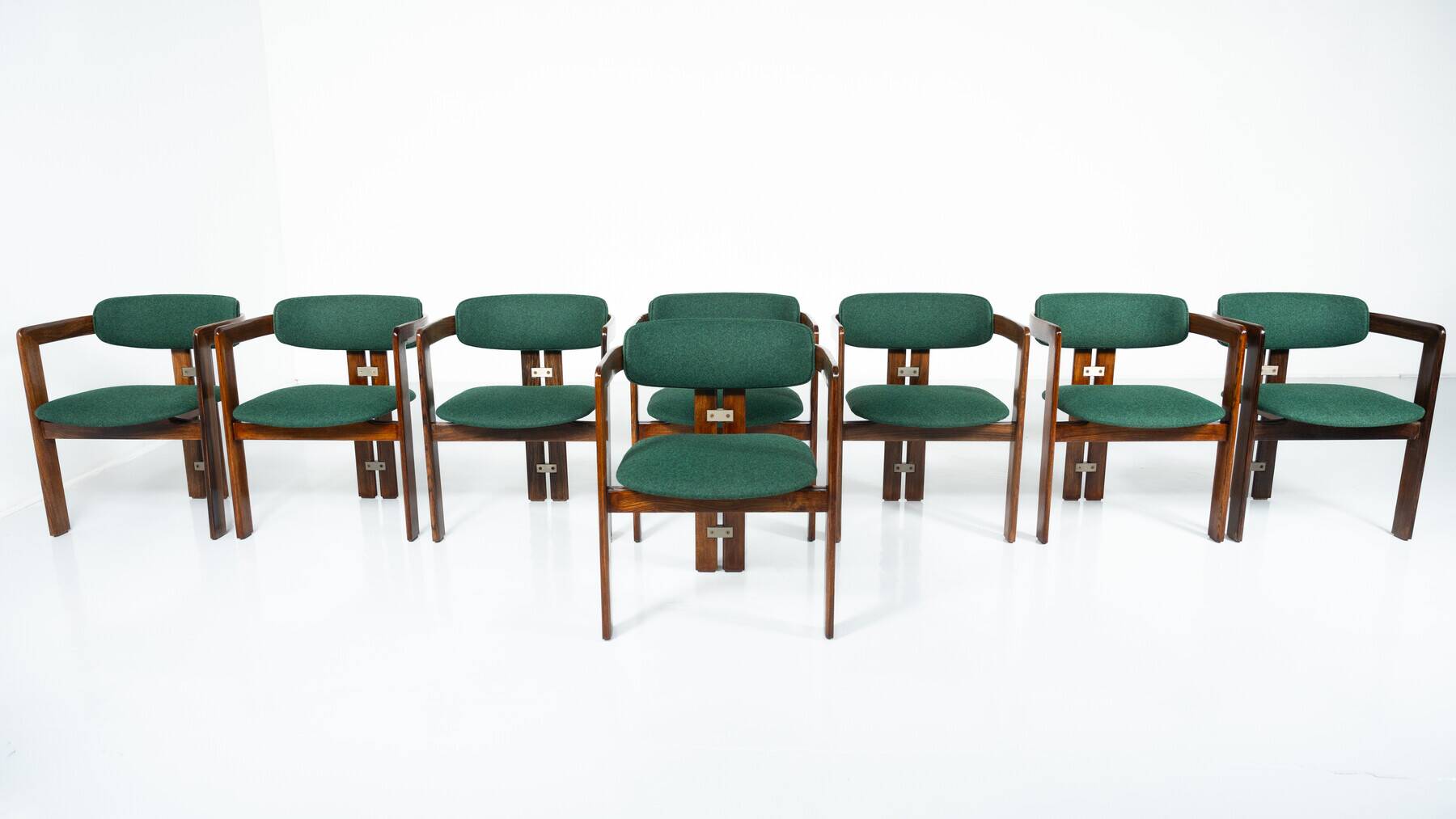 Lot de 8 chaises Pamplona par Augusto Savini pour Pozzi, Italie, années 1960