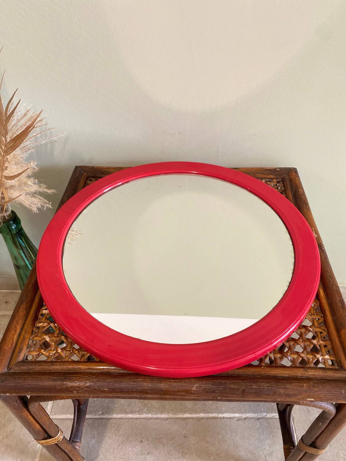 Vintage red mirror