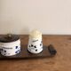 Vintage 1970s Condiment Set Salt Pepper Mustard Housekeeper Service
