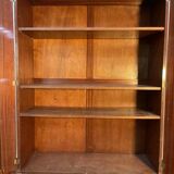 Bookcase - English display cabinet in mahogany and brass