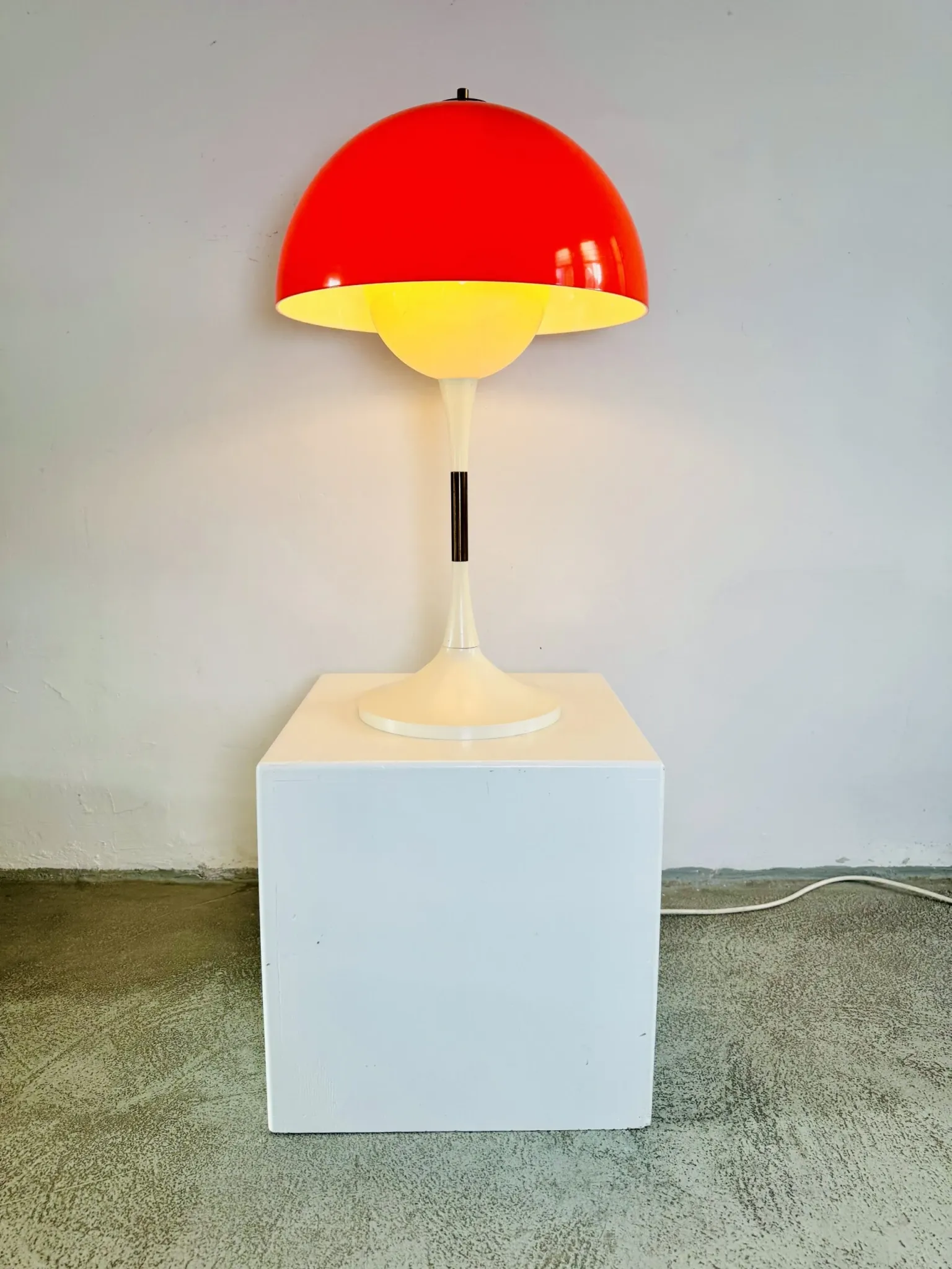 Mid-Century Trixel Table Lamp By Bent Karlby For Lyfa, Denmark 1970S