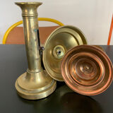 Set 3 vintage brass candlesticks