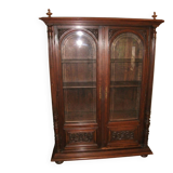 Glass library in Henri II style made of solid wood