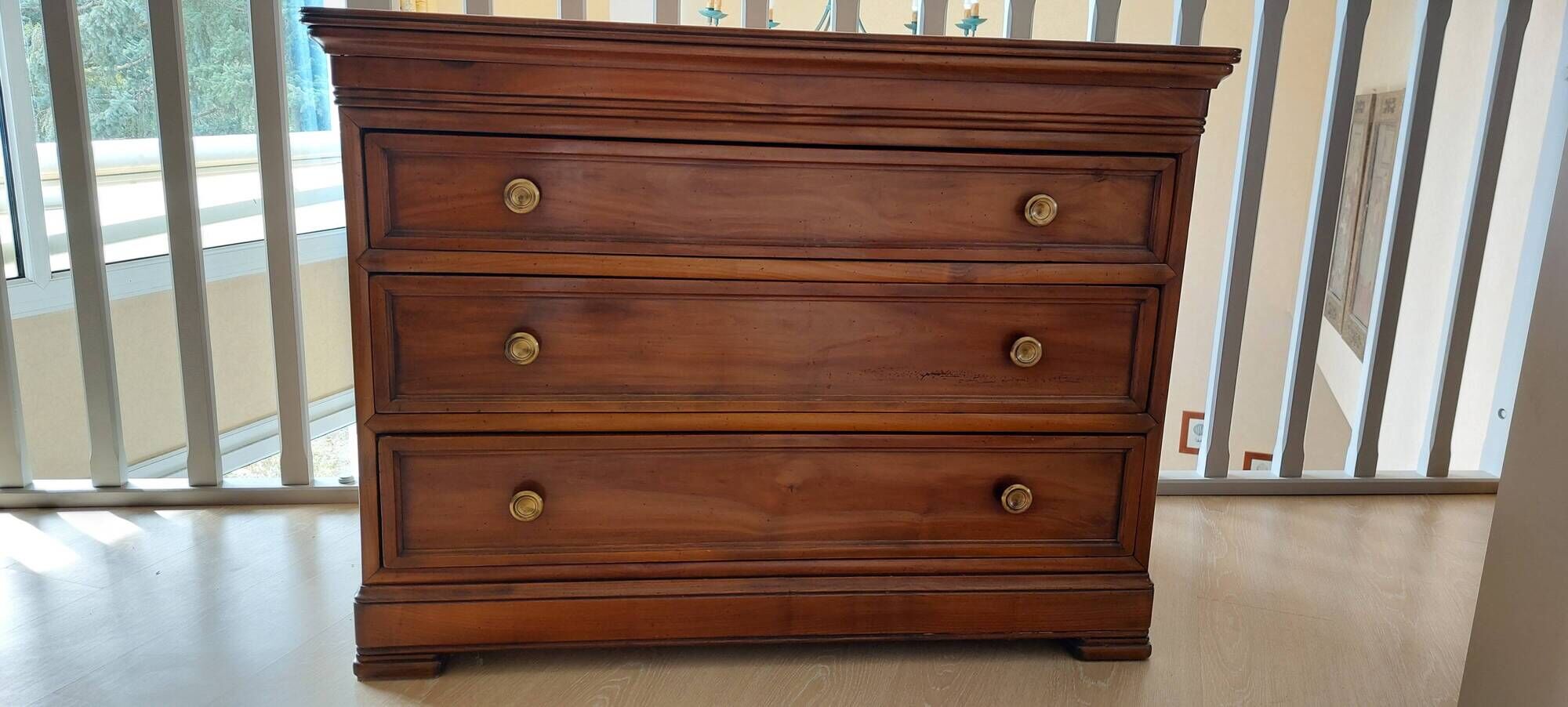 Chest of drawers by Christian Robert, stamped, George Sand model, 3 drawers.