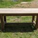 Old table in solid chene