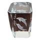 Glass dolphin paperweight