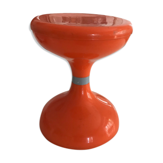 Vintage orange diabolo stool 70