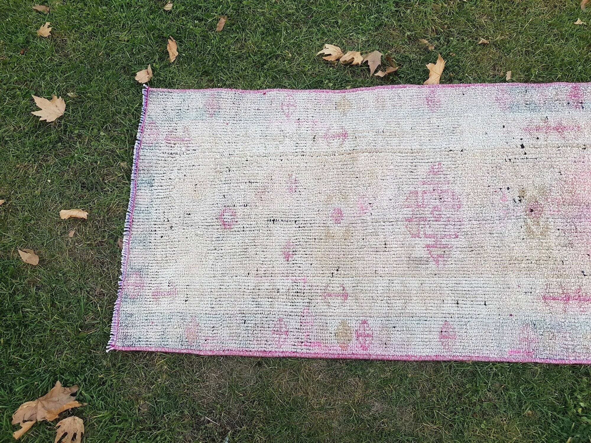 Vintage Turkish hallway rug 72x460 cm