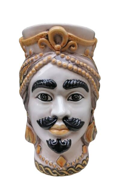 Sicilian ceramic head vases/ Moorish heads