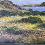 Vintage original landscape oil painting by N.Stern