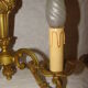 pair of bronze wall lights with 2 arms