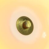 Grande applique murale italienne moderne du milieu du siècle en plexiglas et laiton