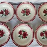 Lot 6 plates Digoin Sarreguemines
