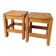 Pair of vintage larch stools, 1960s/70s
