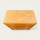 Vintage chest of drawers with tapered legs, solid raw oak, 1960.
