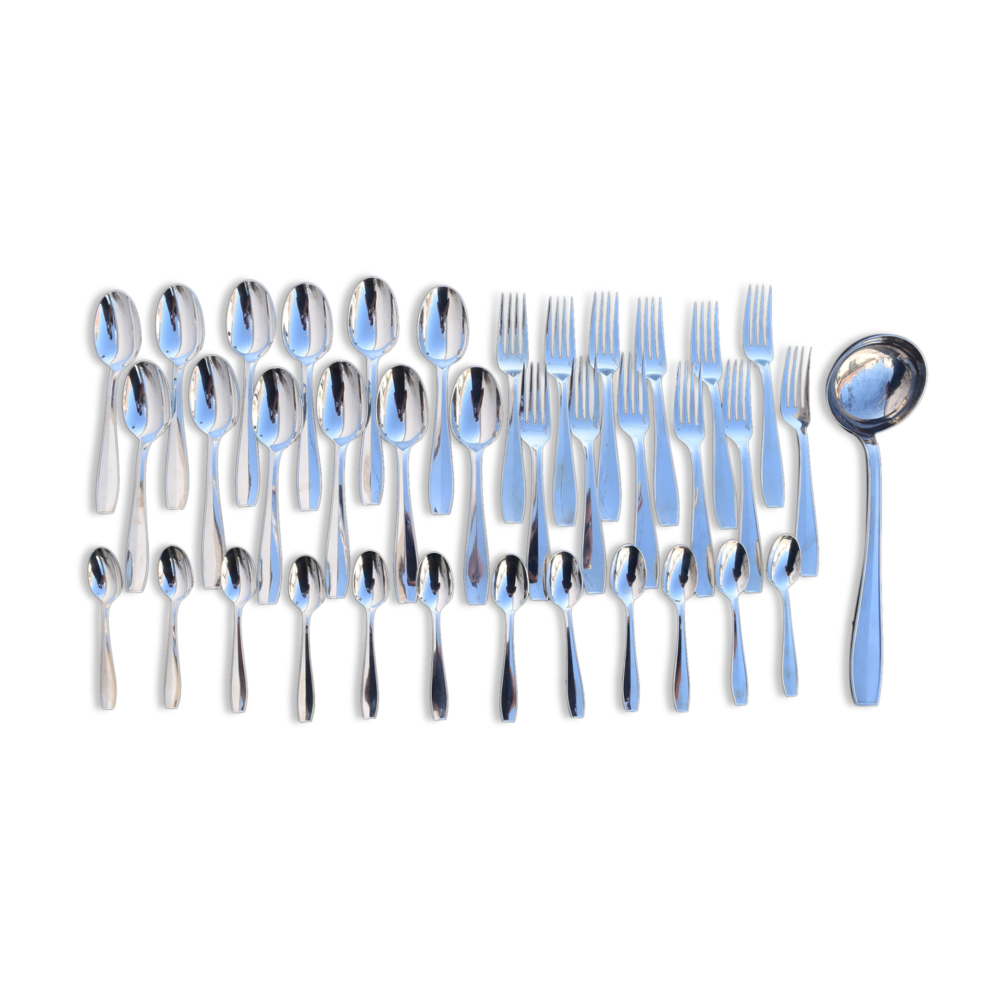 MENAGERE CHRISTOFLE MODELE ATLAS METAL SILVER 37 PCES ( luc lanel )