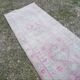 Vintage Turkish hallway rug 88x407 cm