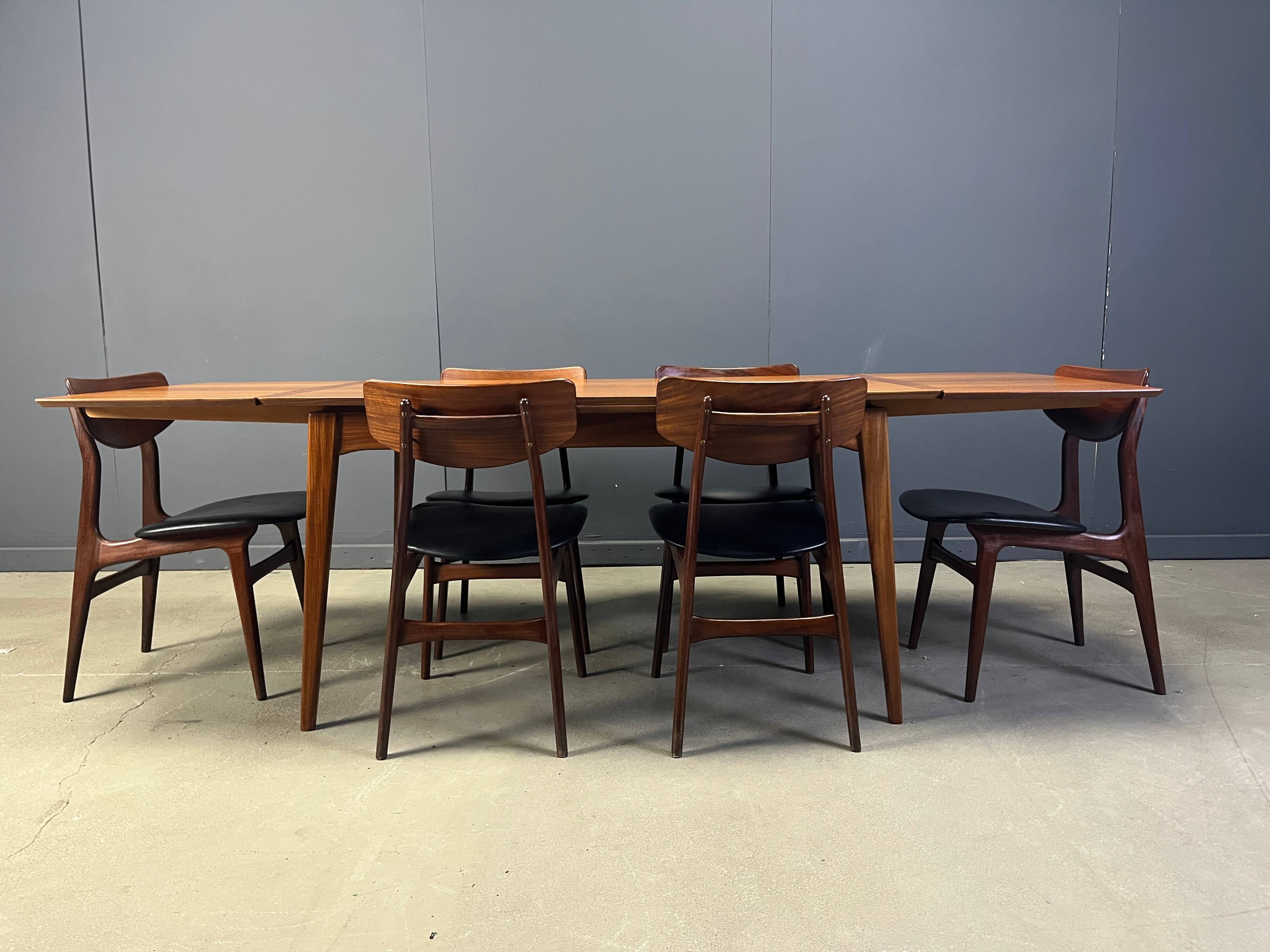 Mid-century dining set by Louis van Teeffelen for Wébé, 1960s