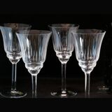 4 verres à vin en cristal ciselé Villeroy et Boch