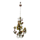 Italian Tole Ceramic Flower Chandelier, 1960s