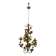 Italian Tole Ceramic Flower Chandelier, 1960s