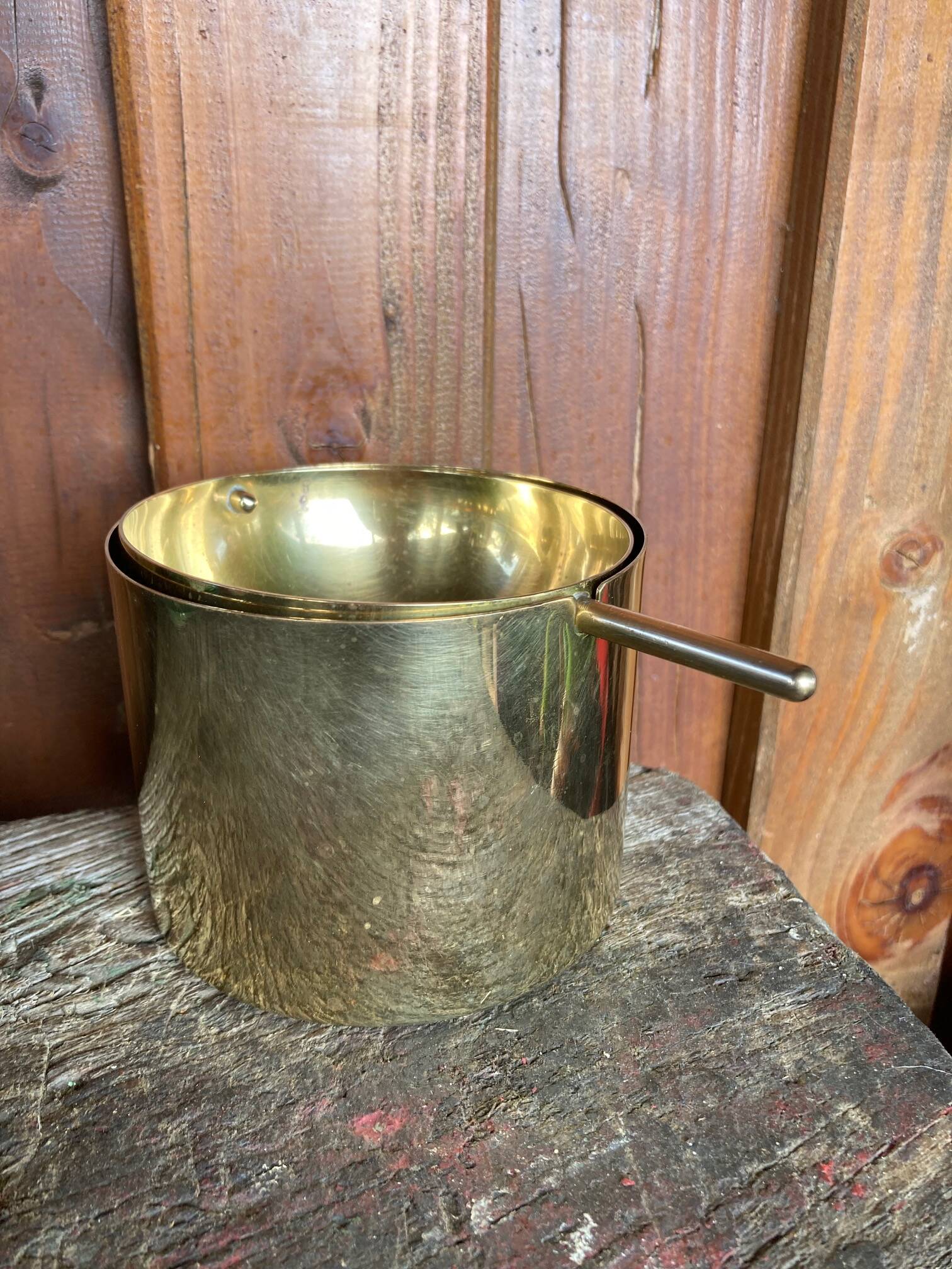 Vintage brass ashtray "Arne Jacobsen", Cylinda-Line 1980/1982