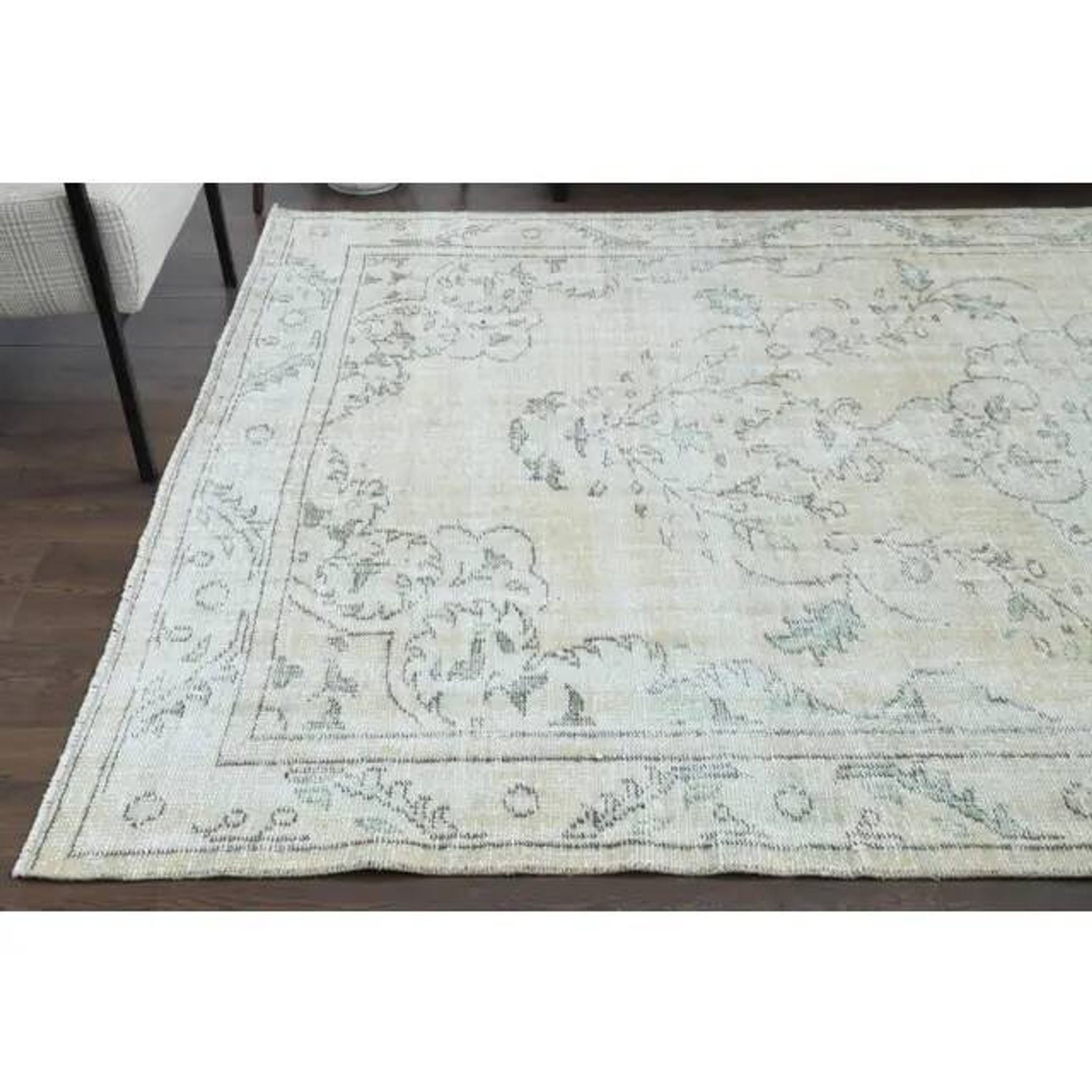 1970s Turkish Oushak Handmade Wool Cotton Orange Area Rug 178x307