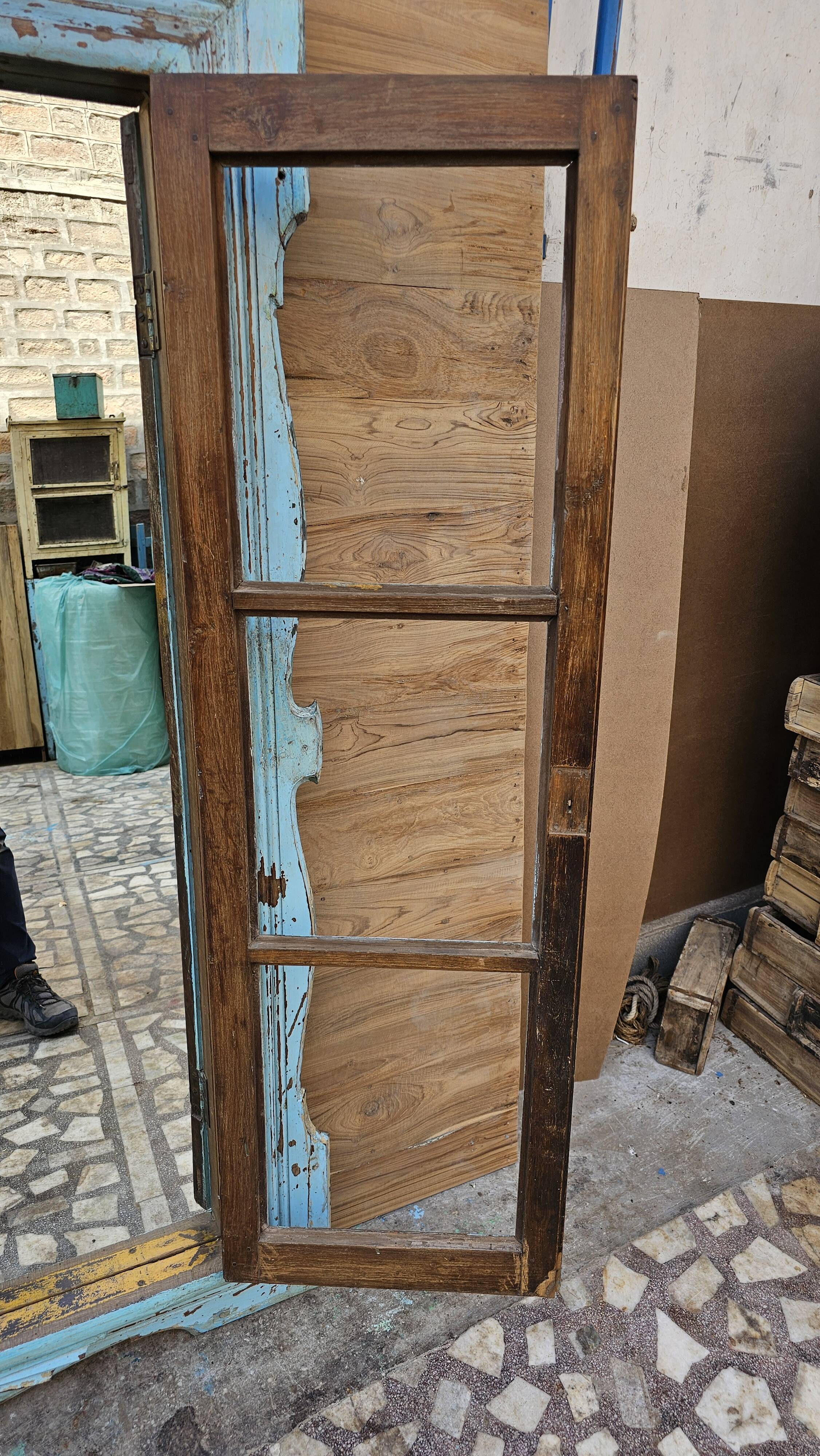 Art Deco mirror in Burmese teak